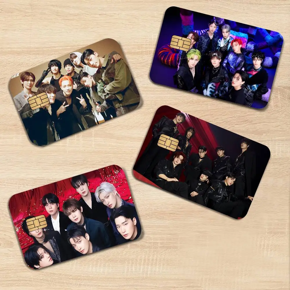 popular KPOP A-ateezS singer Game Anime Sticker Film Skin Cover Case for Small Large No Chip Debit Credit Card Front Side