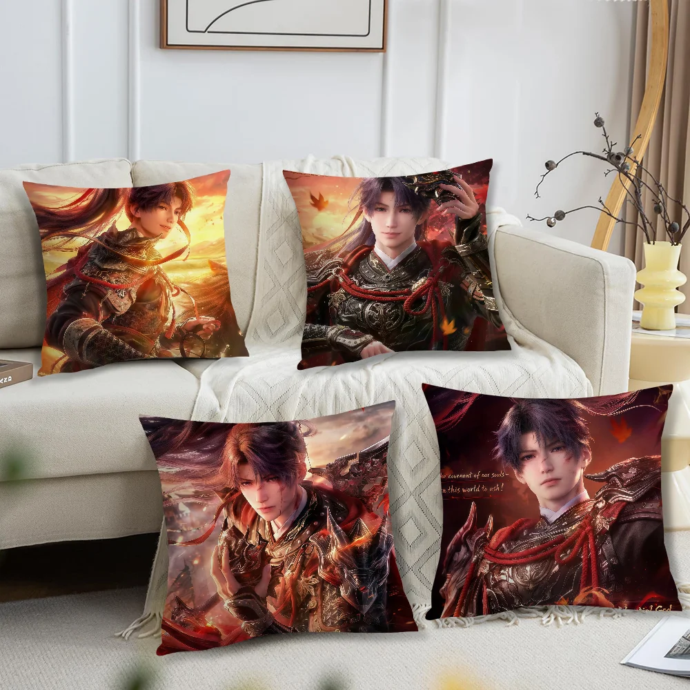 Rafayel Vermilion Martial God Love And Deepspace Cushion Cover For Pillow Printing Sofa Decoration Home Car Nordic Simplicity