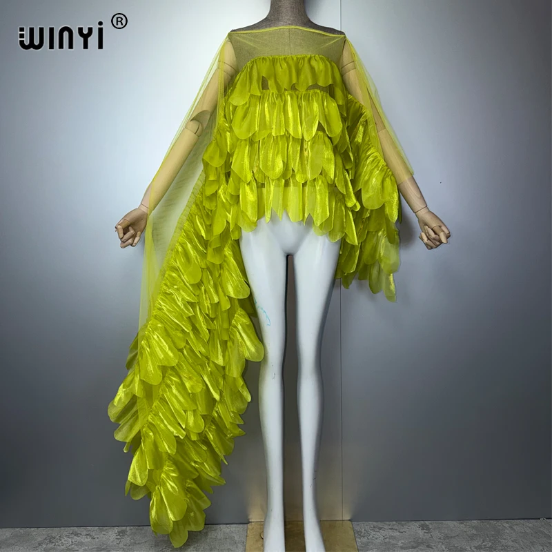 

Летний сексуальный женский топ WINYI: модный пончо-накидка с асимметричными рукавами, однотонный