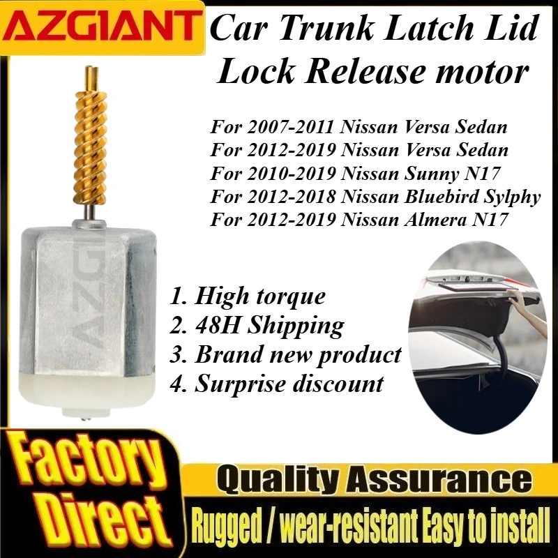 

VN256X10 DC 12V Car Rear Trunk Hatch Lock Actuator Motor For Nissan Versa Sedan/Sunny N17/Bluebird Sylphy/Almera N17 Auto Parts