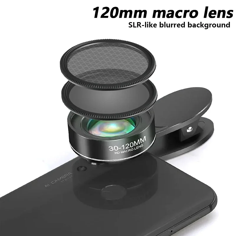 

5K HD профессиональный 10x макрообъектив с универсальным зажимом для iPhone, Samsung, HUAWEI, XIAMI