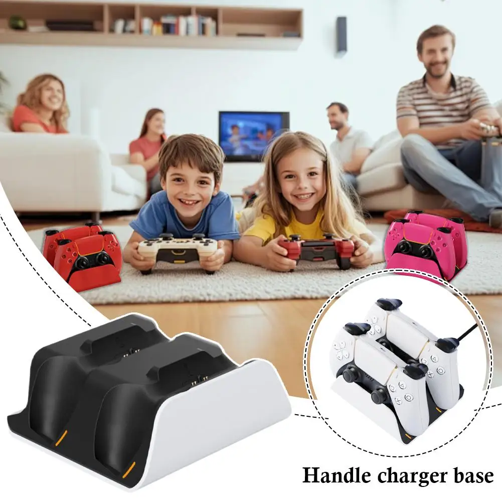 

For PS5 Slim Controller Charging Base - Dopamine Style Handle Storage Bracket Dual Function Charger Stand Accessory