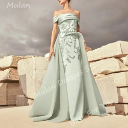 Elegant Long Beads Evening Dresses for Women Off the Shoulder Floor-Length Mermaid Special Events Prom Party Wedding Dress 2024