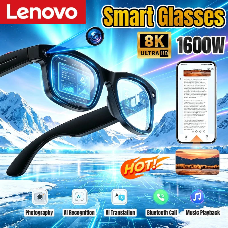 Smart Glasses Lens - Lenovo 8K AI Smart Bril 1600W