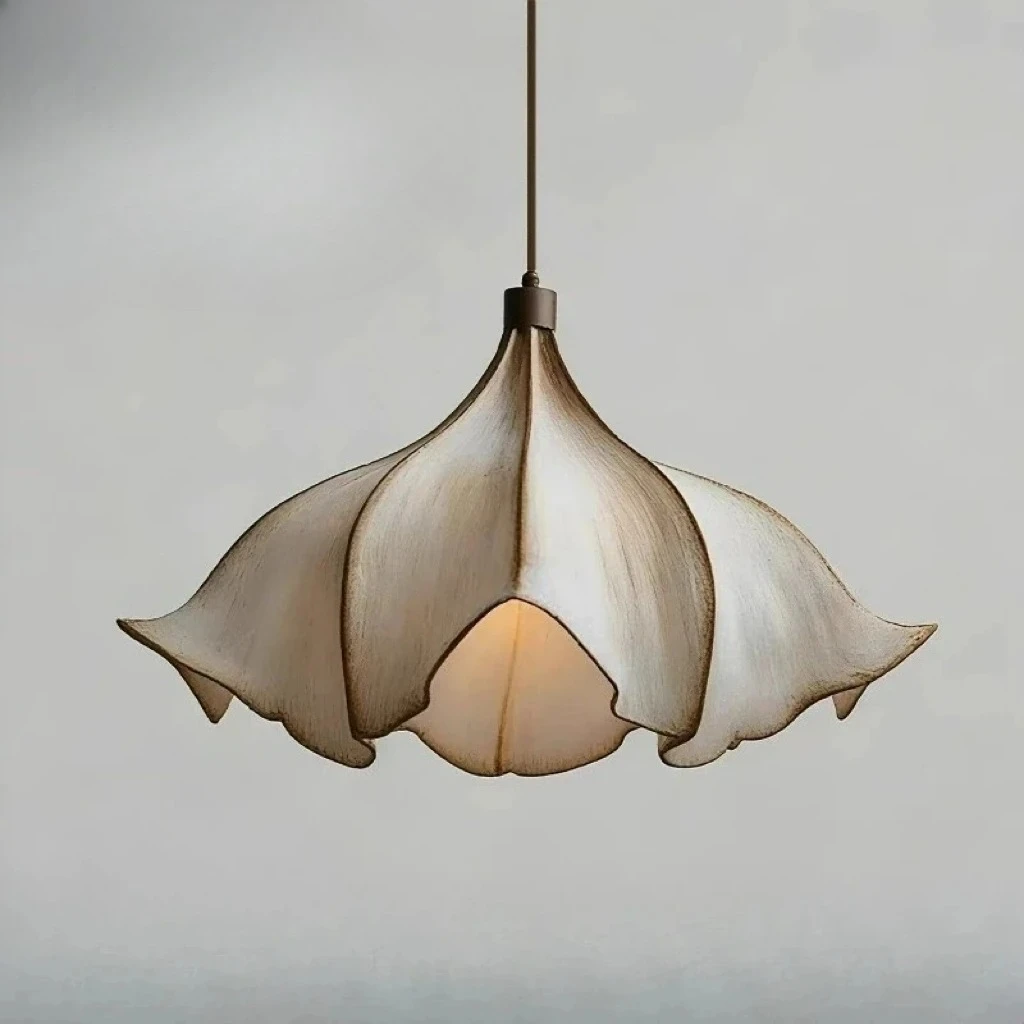 Wabi Sabi Resin Petal Pendant Light Dining Room Kitchen Bar Pendant Lamp Bedroom Living Room Acrylic Flower Blossom Pendant Lamp