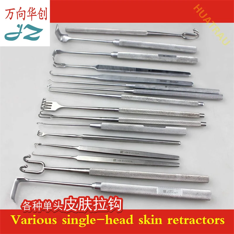 Admiralty medical single-head skin retractor hand surgical tissue tendon nerve root stripper debridement hook orthopedic instrum