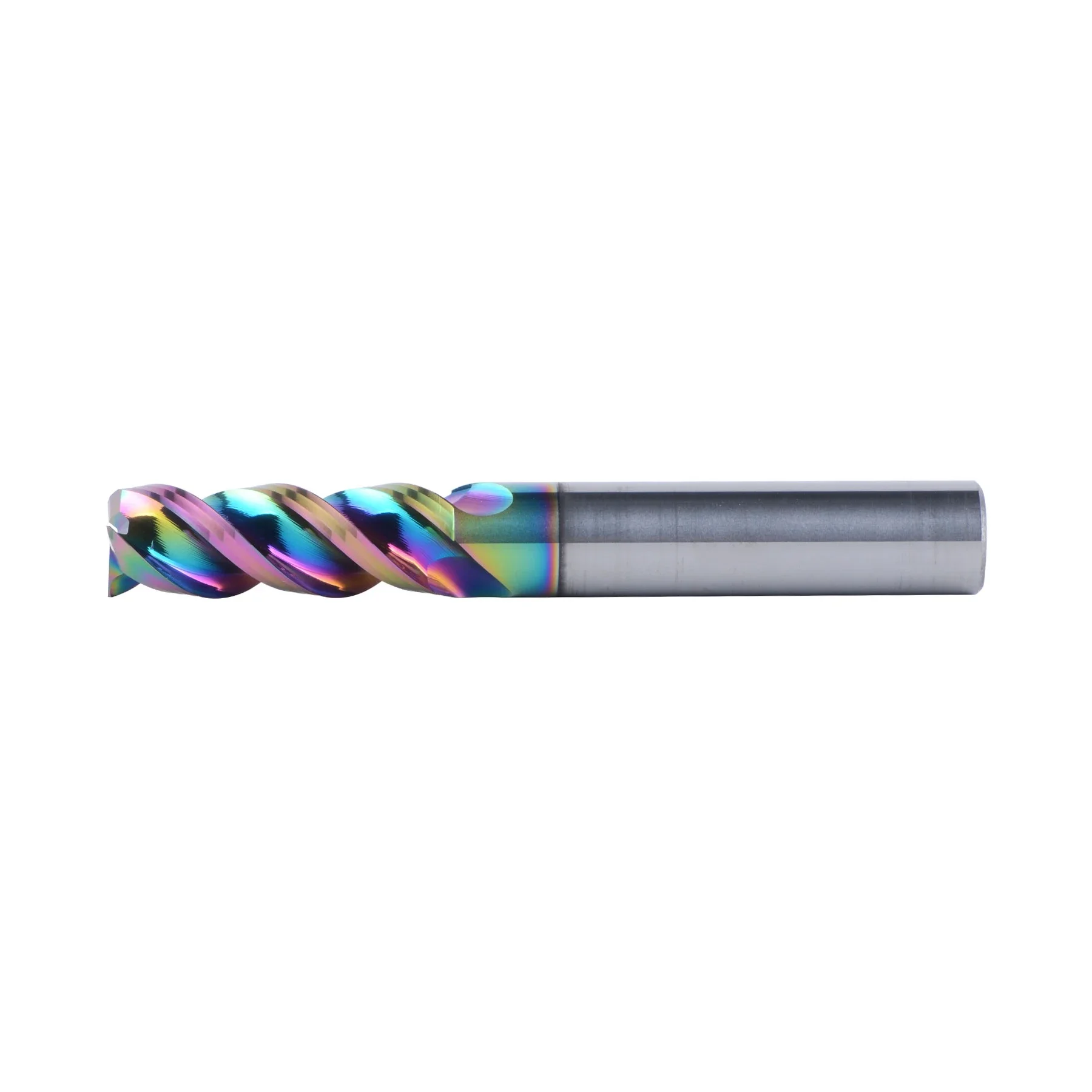 Dreanique 1 buah 1-12mm 3 Flute padat Tungsten Carbide Alloy End Mill, lapisan DLC, U berbentuk Penggilingan Cutter untuk Aluminium DAU3E