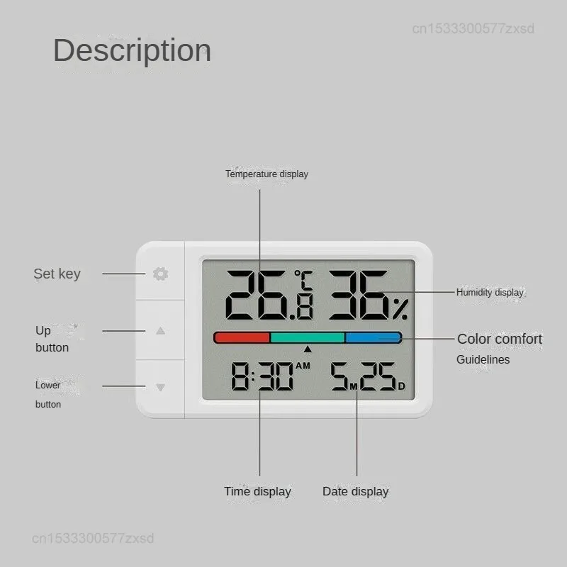 MiaoMiaoCe Digital Thermometer Hygrometer Weather Station Humidity Meter Multifunction Electronic Clock for Home Indoor Mini