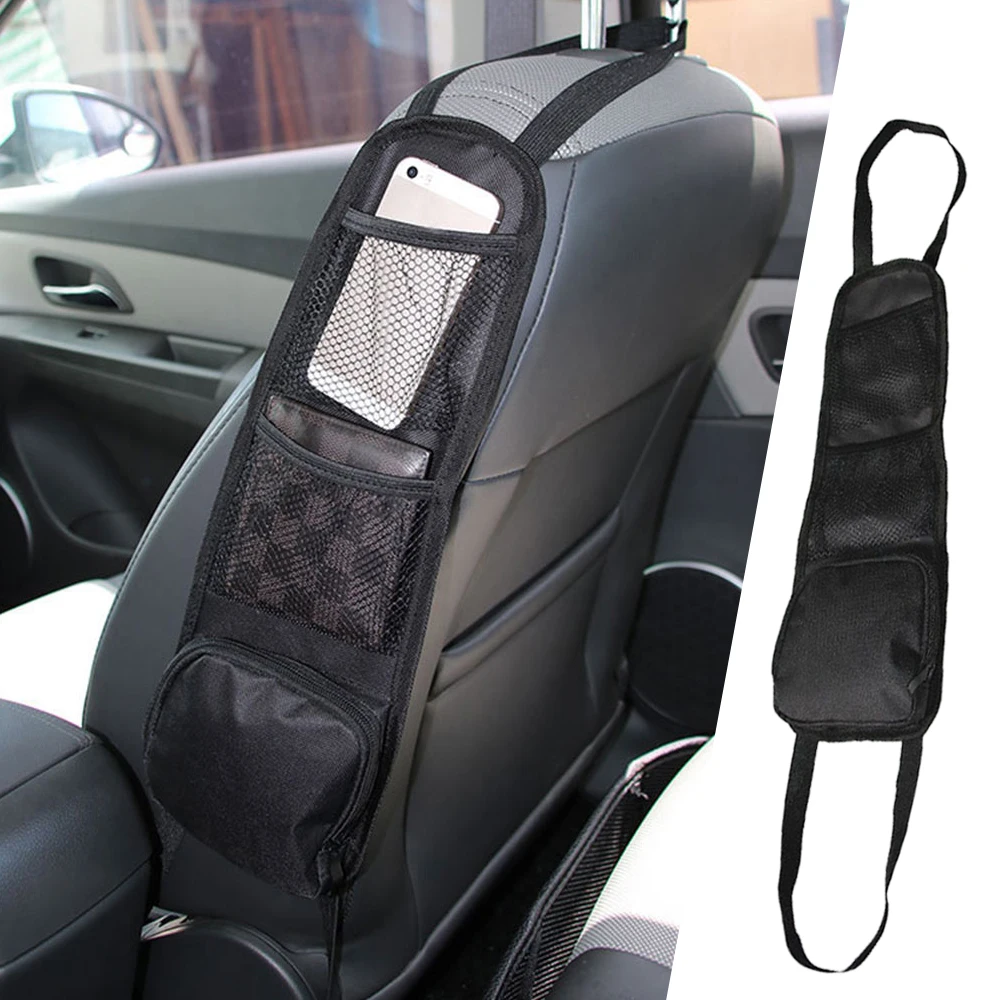 

Multi-Pocket Car Seat Side Storage Bag Universal Drink Holder Phone Wallet Card Organizer Mesh Bags Auto Interior Accessories