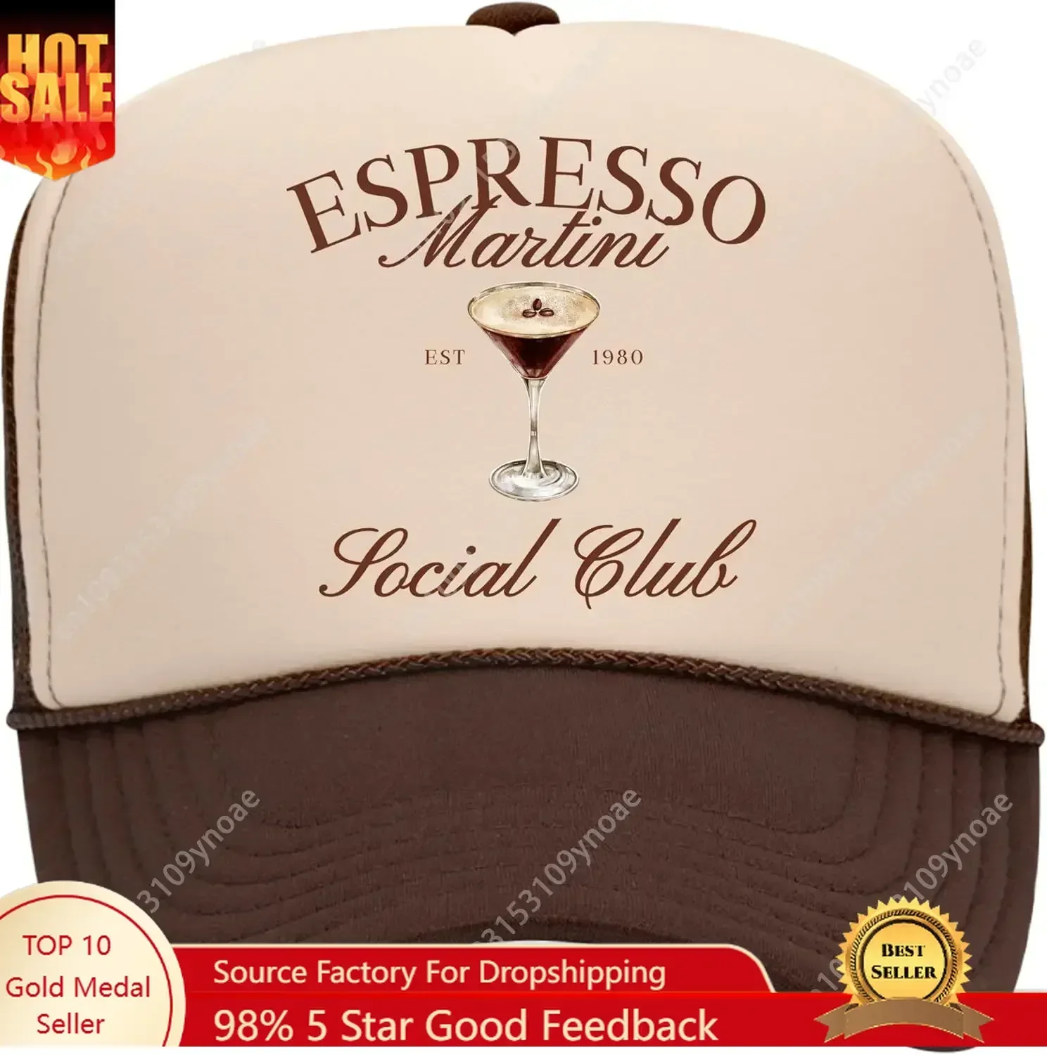 

Espresso Martini Social Club Trucker Hat Tequila Drinking Funny Cute Drinks Printing Premium Men Women Baseball Caps Dad Hats