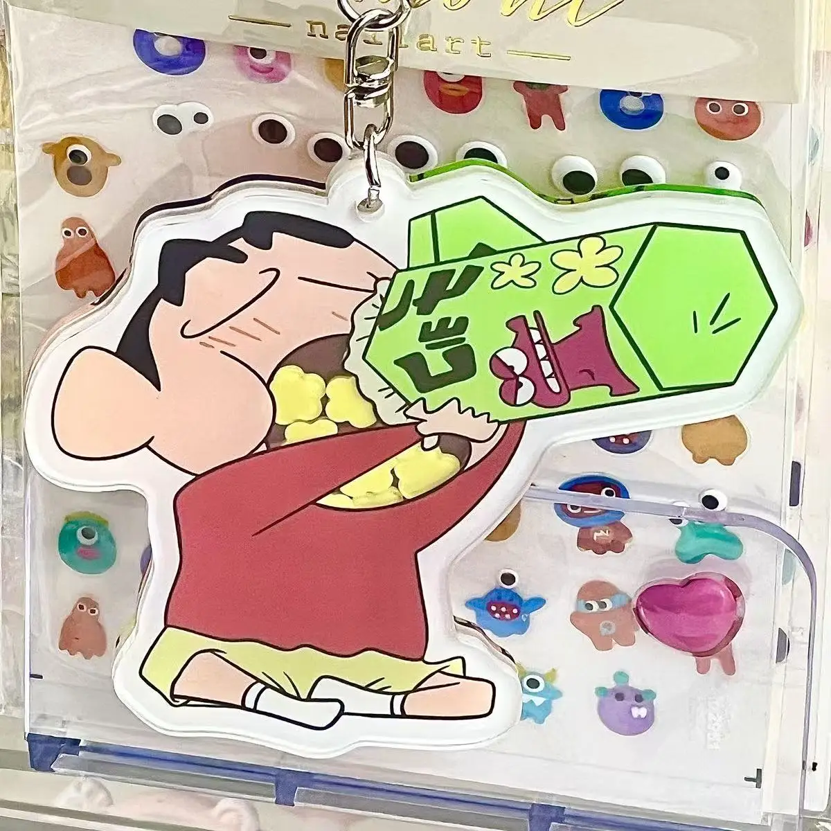 New Crayon Shin chan Anime Figures Cartoon Keychain Cute Acrylic Schoolbag Bag Decoration Pendant Gift for Boys Girls Children