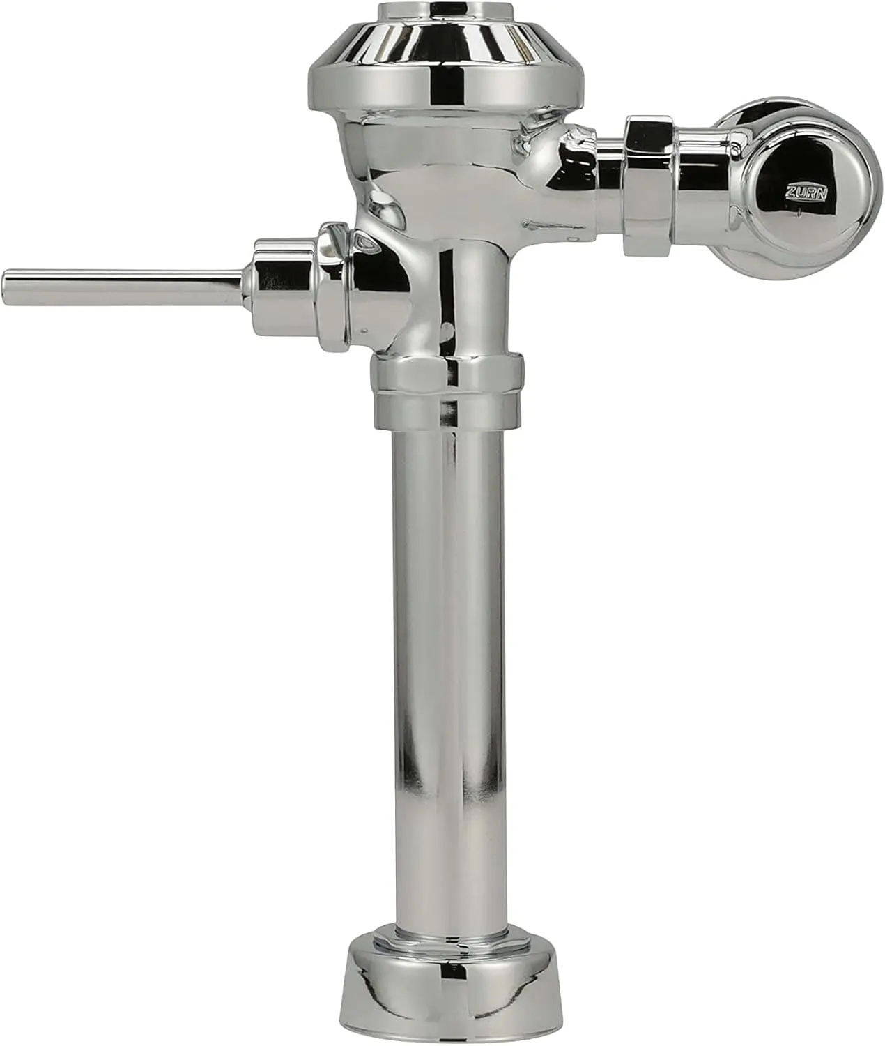 Exposed Manual Diaphragm Flush Valve, 3.5 GPF, Chrome Finish with Sweat Solder Kit and Cast Wall Flange