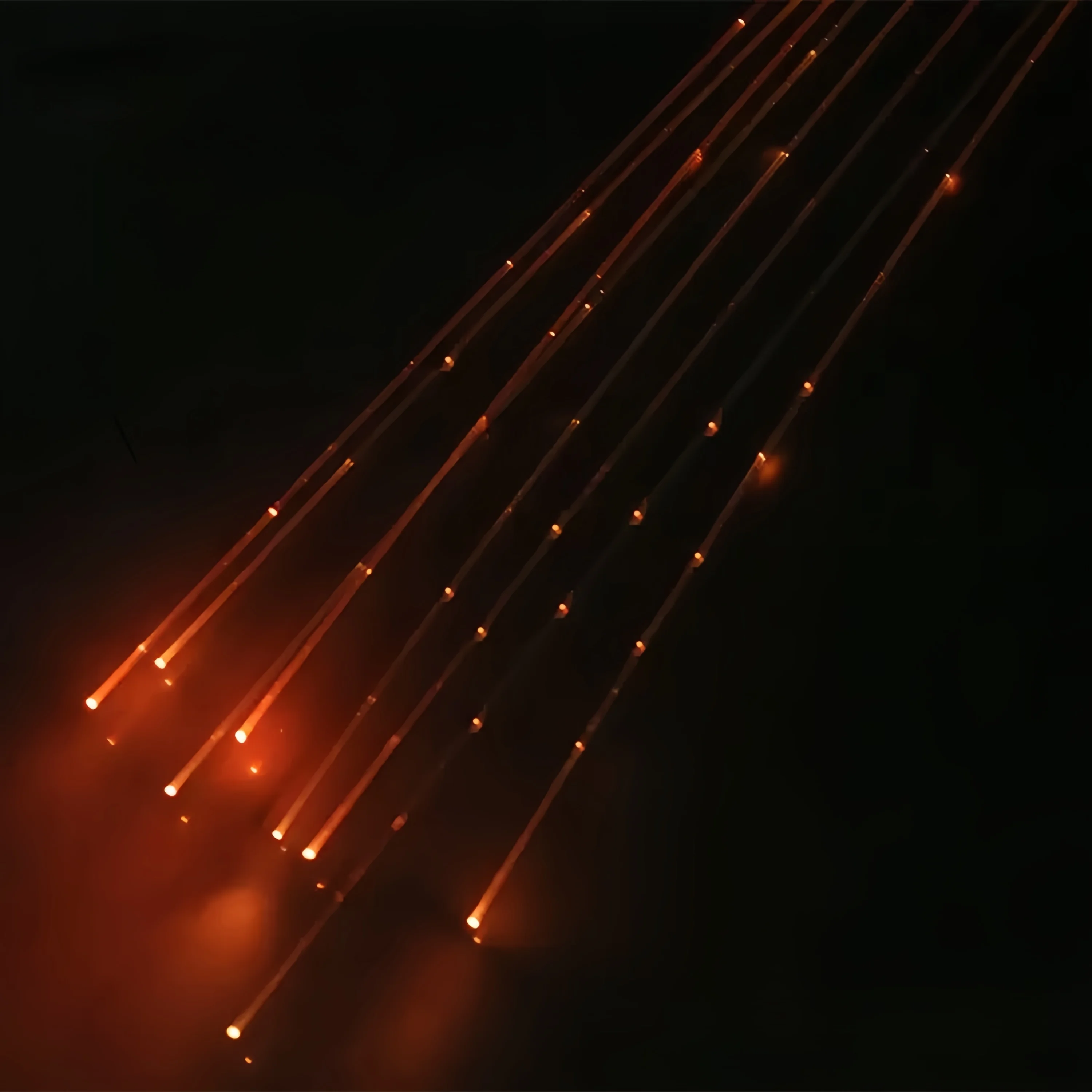 

100 шт. 3м оптоволоконный кабель из ПММА D1.0мм, светодиодный, с боковыми волокнами, для декоративной подсветки, гирлянды-занавес, домашний декор - Flash point