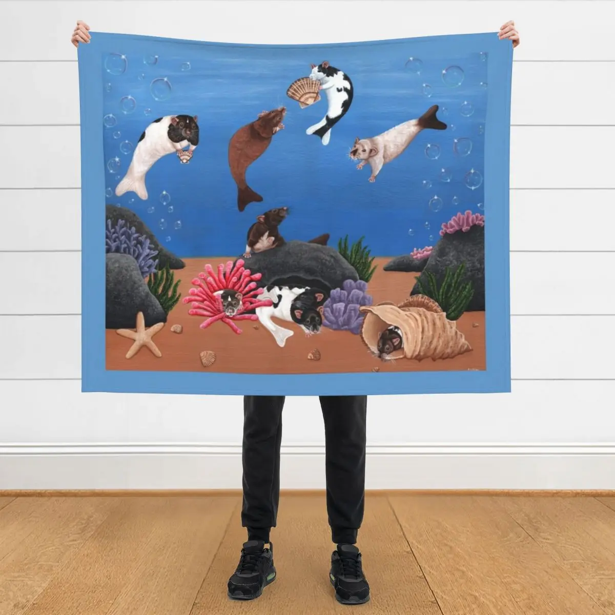 

Mungy’s Deng Ratto Sea Throw Blanket decorative Blankets For Sofas Thin Soft Plush Plaid Blankets