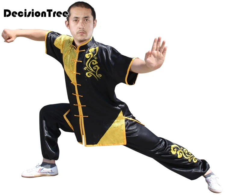 2025 uomini cinesi rayon tai chi wushu shaolin kung fu uniforme ala chun uniforme arti marziali vestito paillette ricamo drago