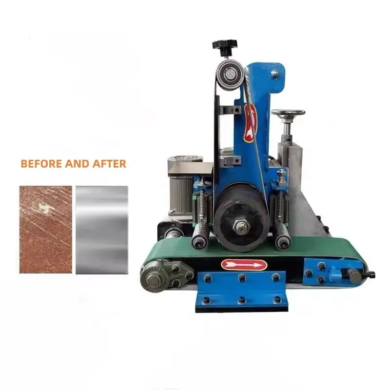 High Quality Automatic 150mm Flat Plate Polishing Machine Motor Gear Metal Plate Deburring Descaling Wire Drawing Mirror Sanding