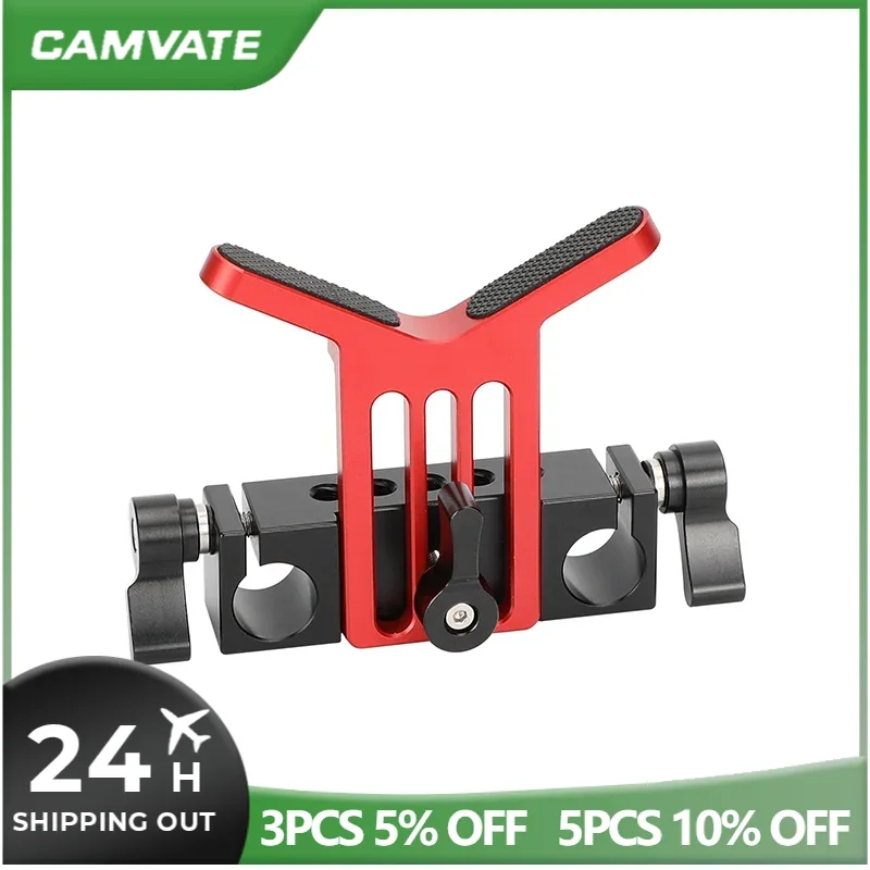 ブラケットとレンズ付きの基本的なサポートアダプター,15mmレール付きブラケット,カメラプラットフォーム用,15mm