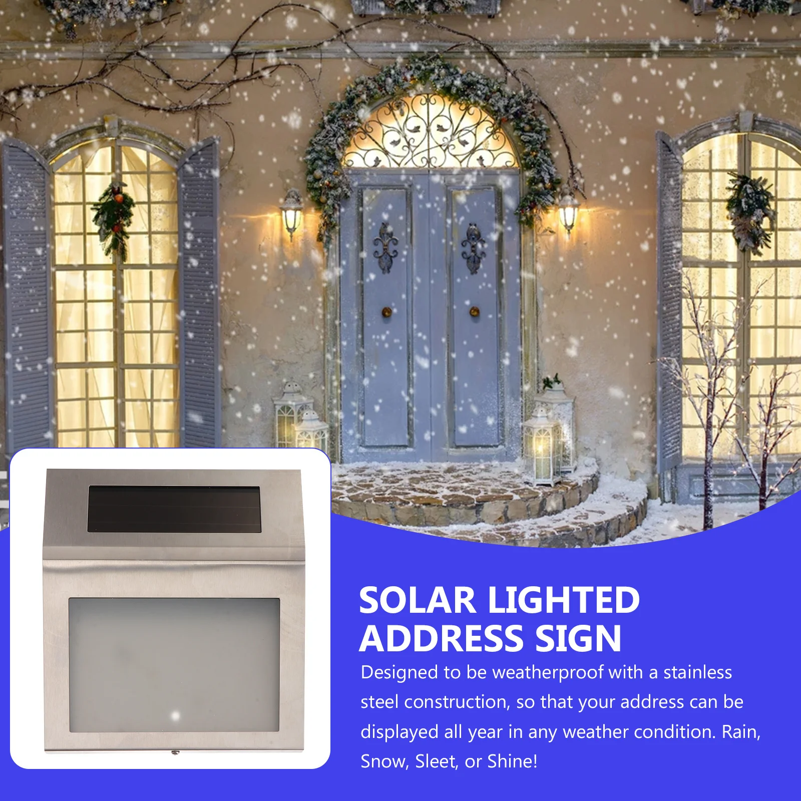 

Solar Address Number Stainless Steel Construction Weatherproof Easy Installation No Wire Needed Solar Address Sign