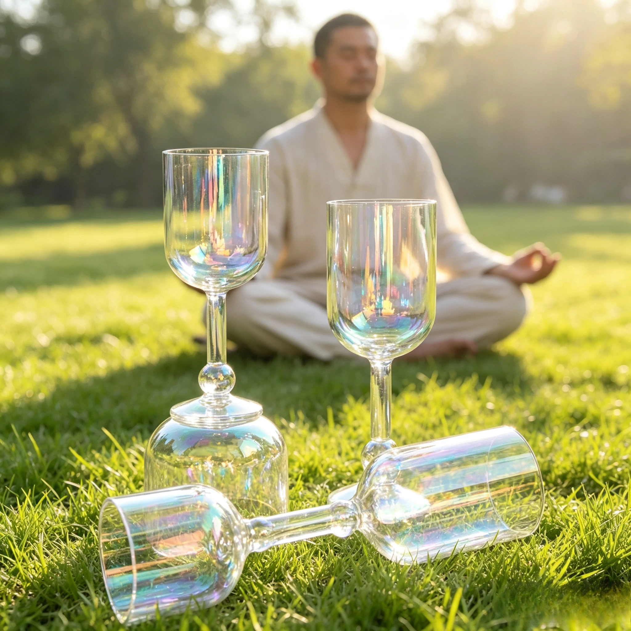 Healing Crystal Set - Star Linkup Transparent Crystal Singing Bowl