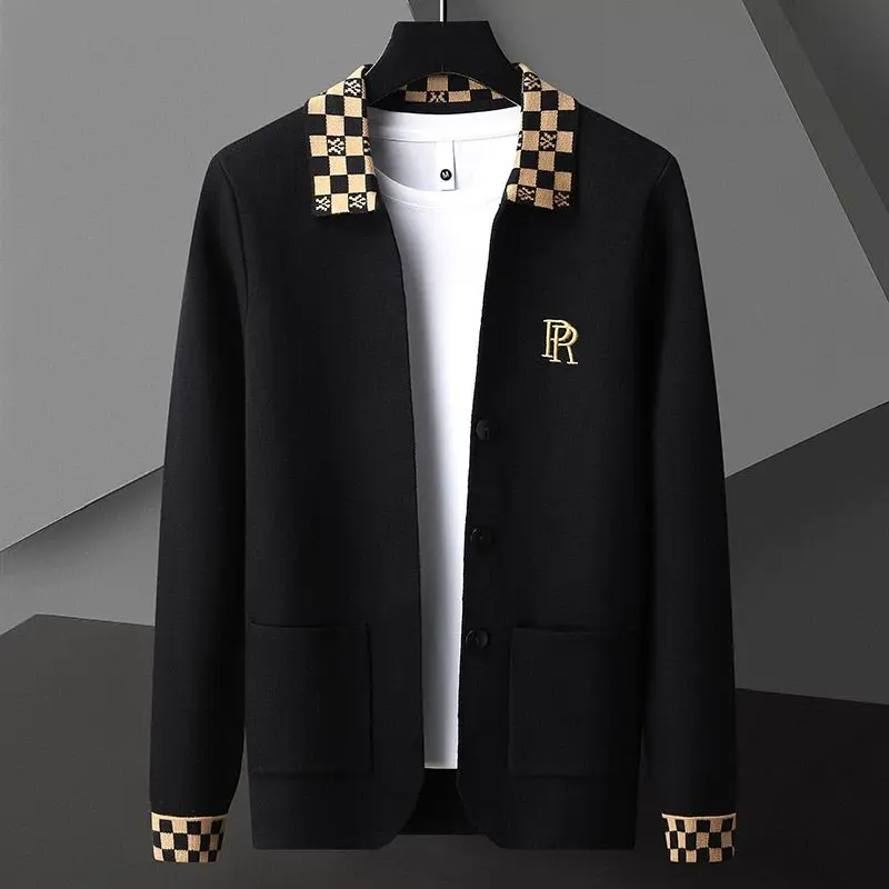 

Men's spring and autumn men's sweater knitted men's handsome clothes trend