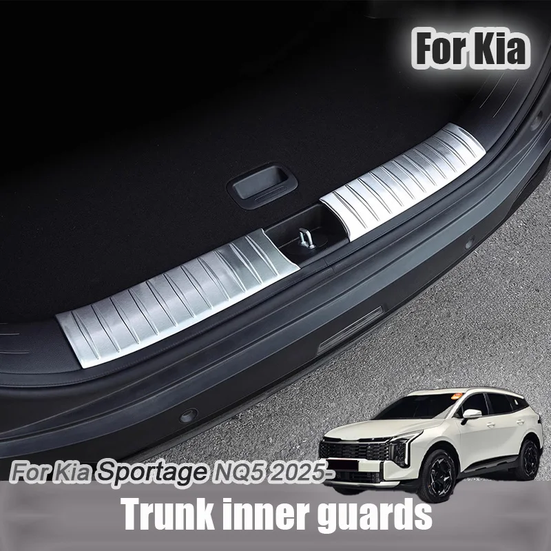 

Trunk Inner Guards For Kia Sportage NQ5 2025 2026 Stainless Steel Rear Tailgate Protector threshold strips Interior modification