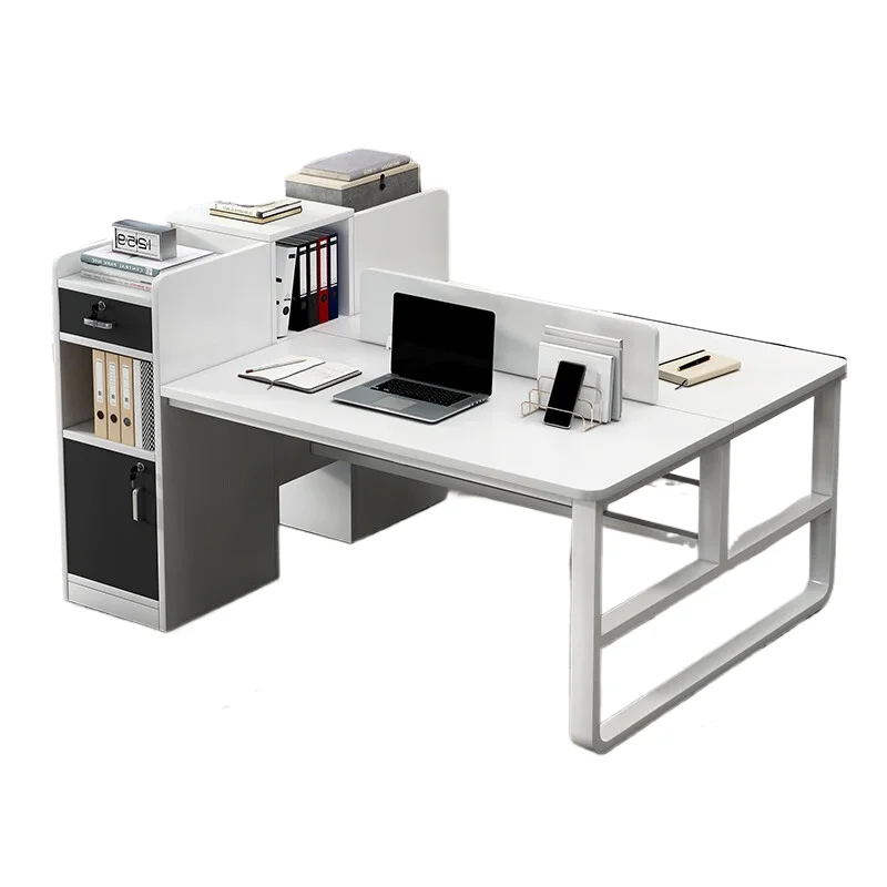 Modern Simple Solid Wood Melamine Board Single Retractable Multifunctional Storage Commercial Office Computer Desk
