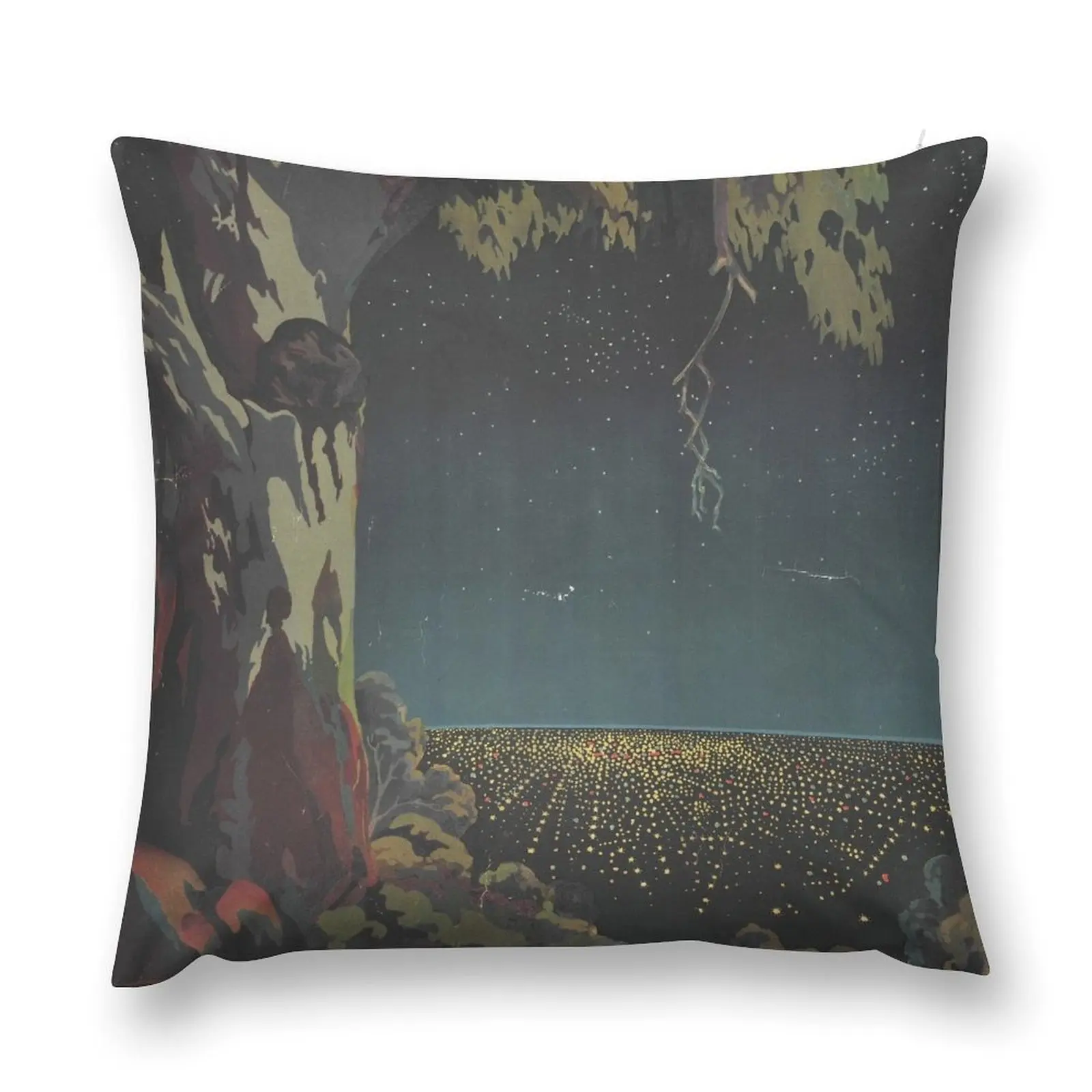 The lights of Adelaide from the Mount Lofty Ranges, circa 1935 Throw Pillow Cushion Cover For Sofa Pillow Cover pillow