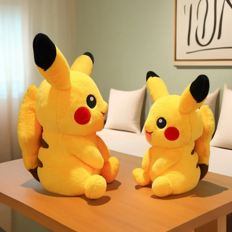 30-75cm 큰 크기의 피카추 플러시 장난감 귀여운 포켓몬 피카추 인형 슈퍼 소프트 인형 포켓몬 스마일 피카추 베개 크리스마스 선물 아이