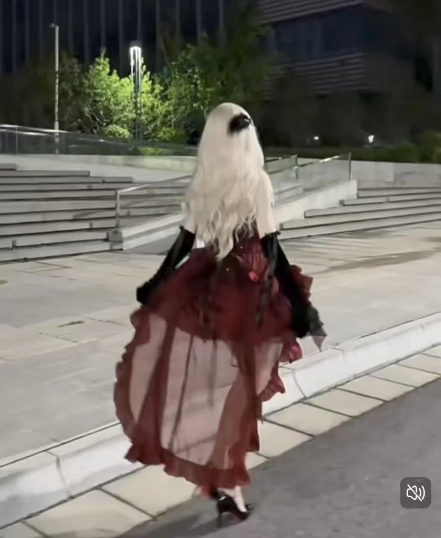2026Japanese Girl Bar Mitzvah Dress Thousand Gold Sense Fluffy Princess Dress Elegant Sweet Black And Red Lolita Suspender Dress