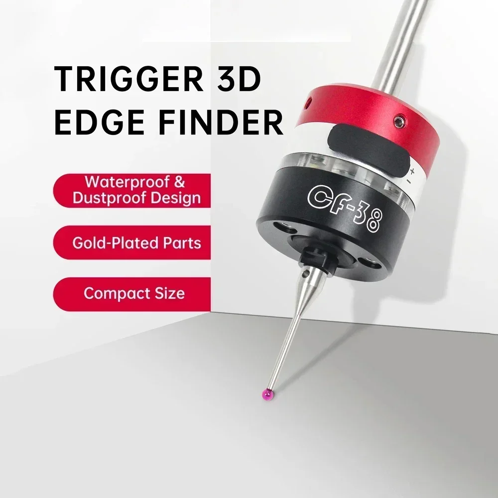 3D Borda Finder CNC Milling Machine, CF-38 Centro de usinagem, Sonda de precisão Três Direcionais, Centrando Rod, Tool Setter, 2023, mais recente