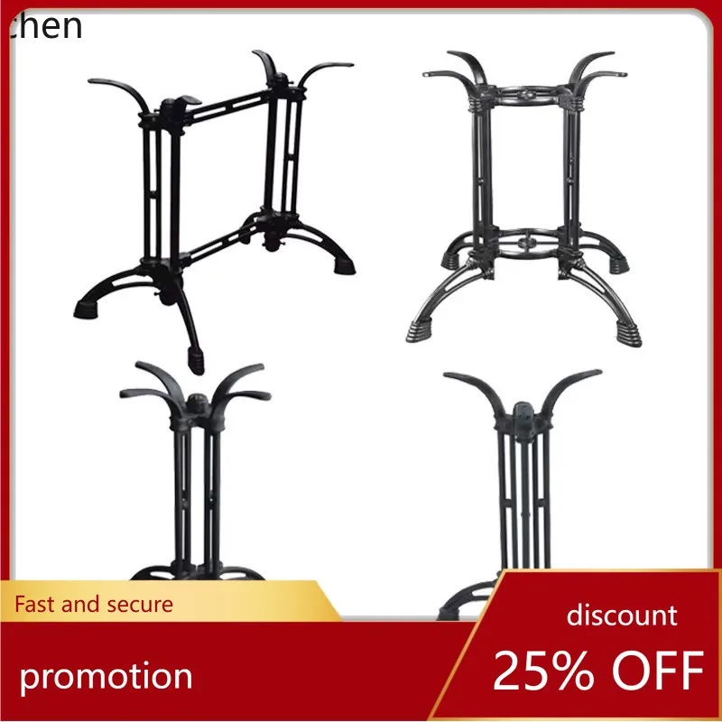 YFYF Simple Cast Iron Horseshoe Triangle Claw Stand European Antique Iron Art Table Leg Cafe Table Frame