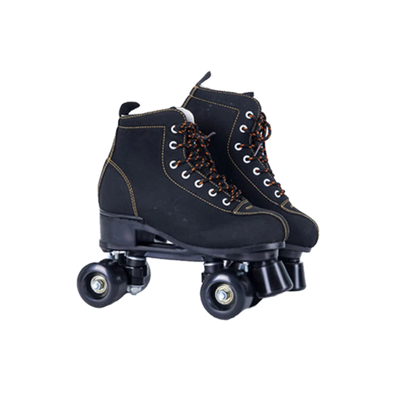 Skates Roller Skates Black Light Glow Shining Wheels Double Row Four-wheel Skates Children Adult Men's and Women's Models