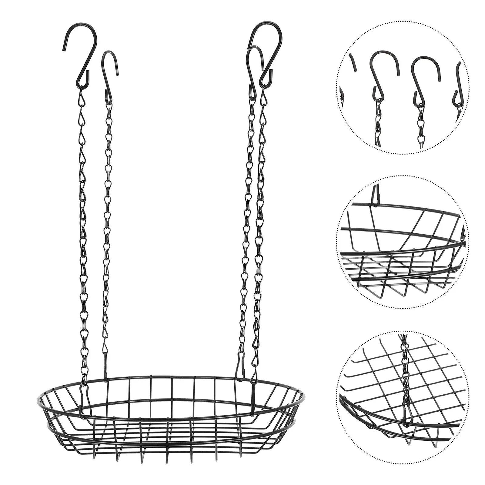 2Sets Adjustable Planter Inserts for Large Pots 12-18 Inch Iron Plant Stand Narrow Frame Indoor Pot Riser Holder Height