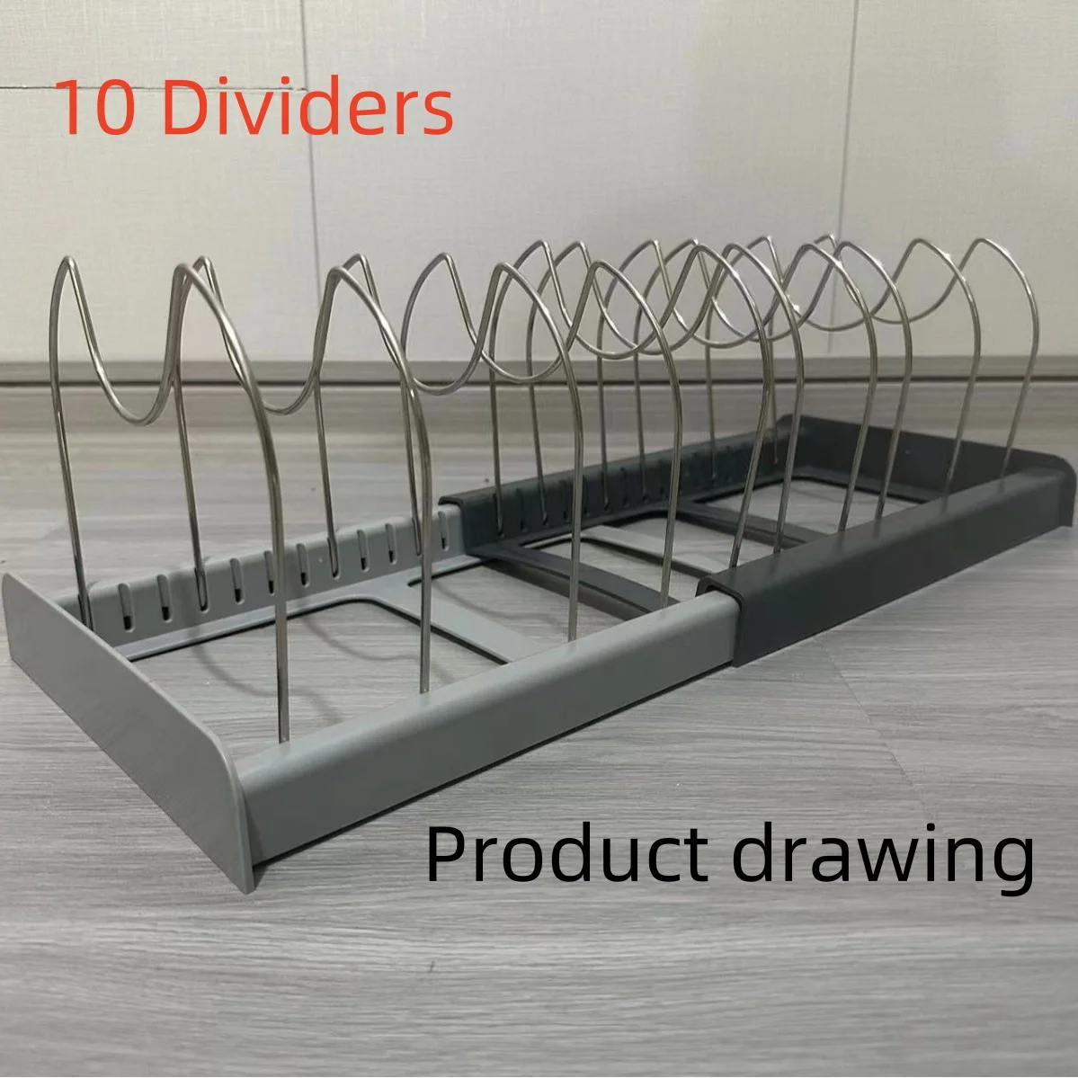 منظمات خزائن المطبخ للأواني والمقالي، رف تخزين من الفولاذ المقاوم للصدأ قابل للتوسيع، لوح تقطيع، رف تجهيزات المطابخ