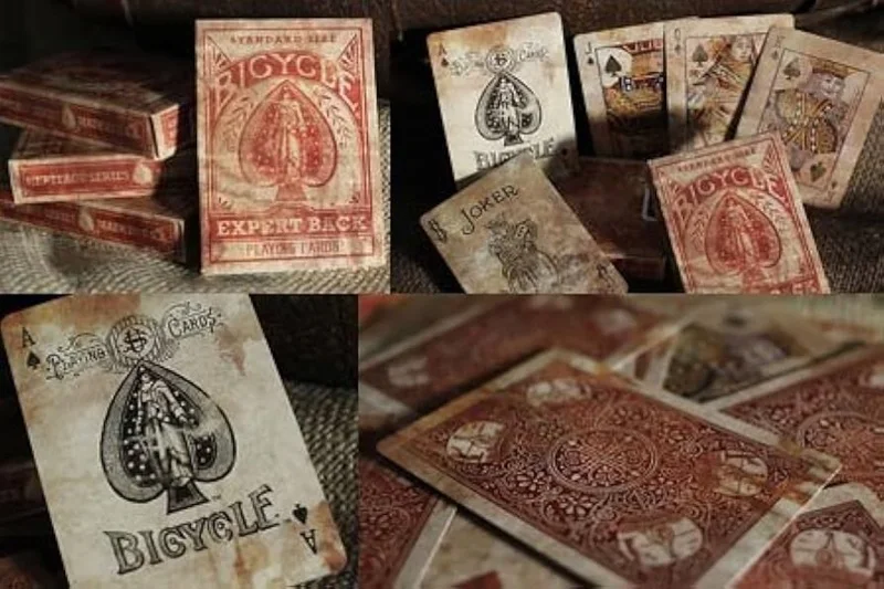 Bicycle Expert Back Playing Cards Distressed Vintage Deck USPCC Collectible Poker Entertainment