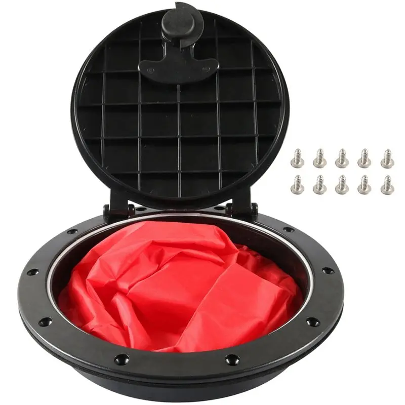 

Authentic For Kayak Boat Fishing Rig, Black Exterior Equipment Platform Boat Kayak Accessory Inspection Port