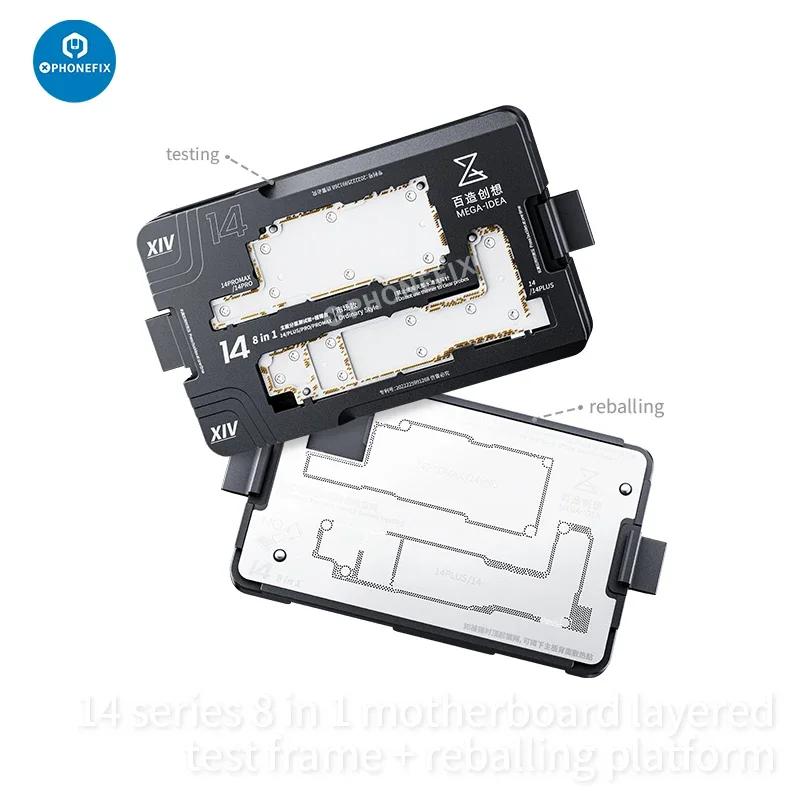 Qianli Mega-idea 8 in 1 Motherboard Fixture ISocket Jig Logic Board Test Fixture Holder for iPhone 14 14Plus 15 Pro15Pro Max