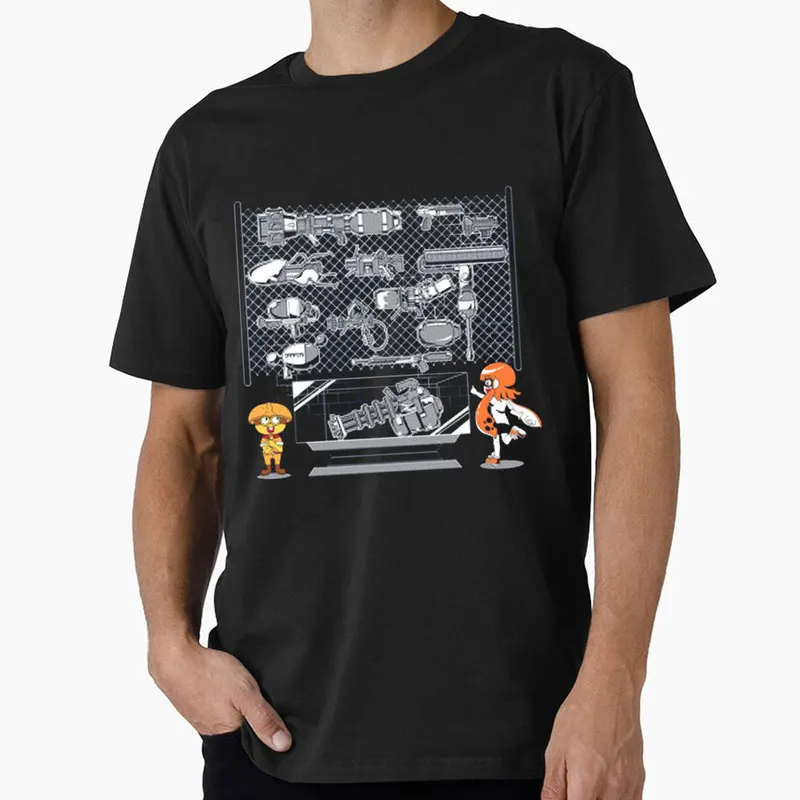 Cute Cartoon Videogame Splatoon Gift T Shirt for Gamer 1231 Short Sleeve Graphic Clothes 100% cotton Unisex Tee US Size S-6XL