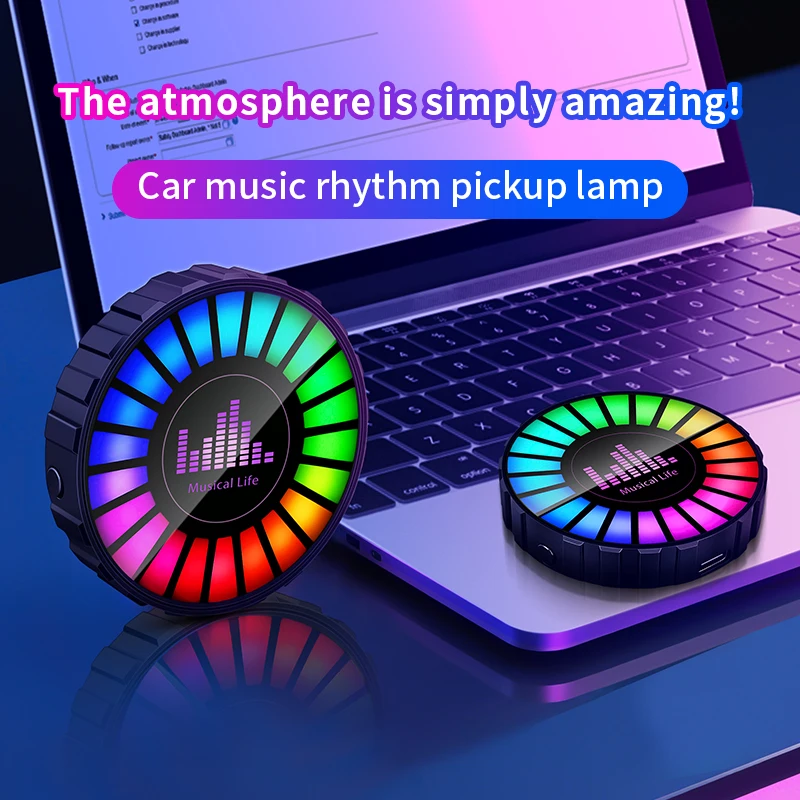 

Car Ambient Light Air Freshener Outlet Aromatherapy Rhythm Light Car Pickup Light Voice Controlled Music Atmosphere Light