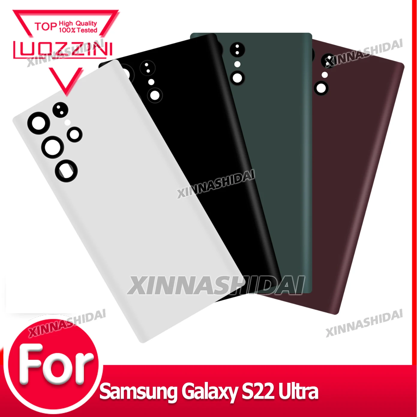 AAA+++ Battery Back Cover S22 Ultra  New For Samsung Galaxy S22 Ultra Back Battery Cover Rear Door Housing Case