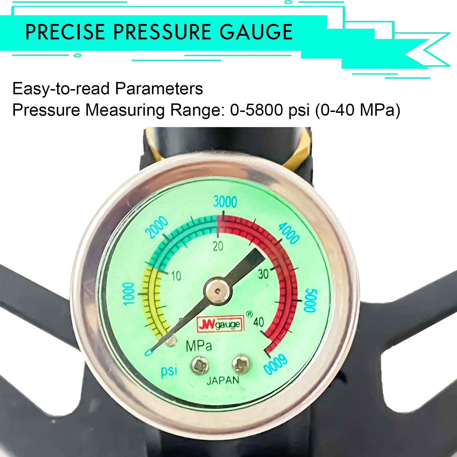 NUOGE 4Stage 30mpa 4500Psi PCP Hand Pump High Pressure Operated HPA Tank Hunting Car Bicycle