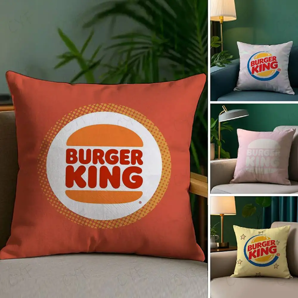 

Yummy Food Anime Burger King Pillow Case Custom Printed Brushed Fleece Pillow, Baby Skin-Touch, Eco-Friendly Dye-Sublimation Cus