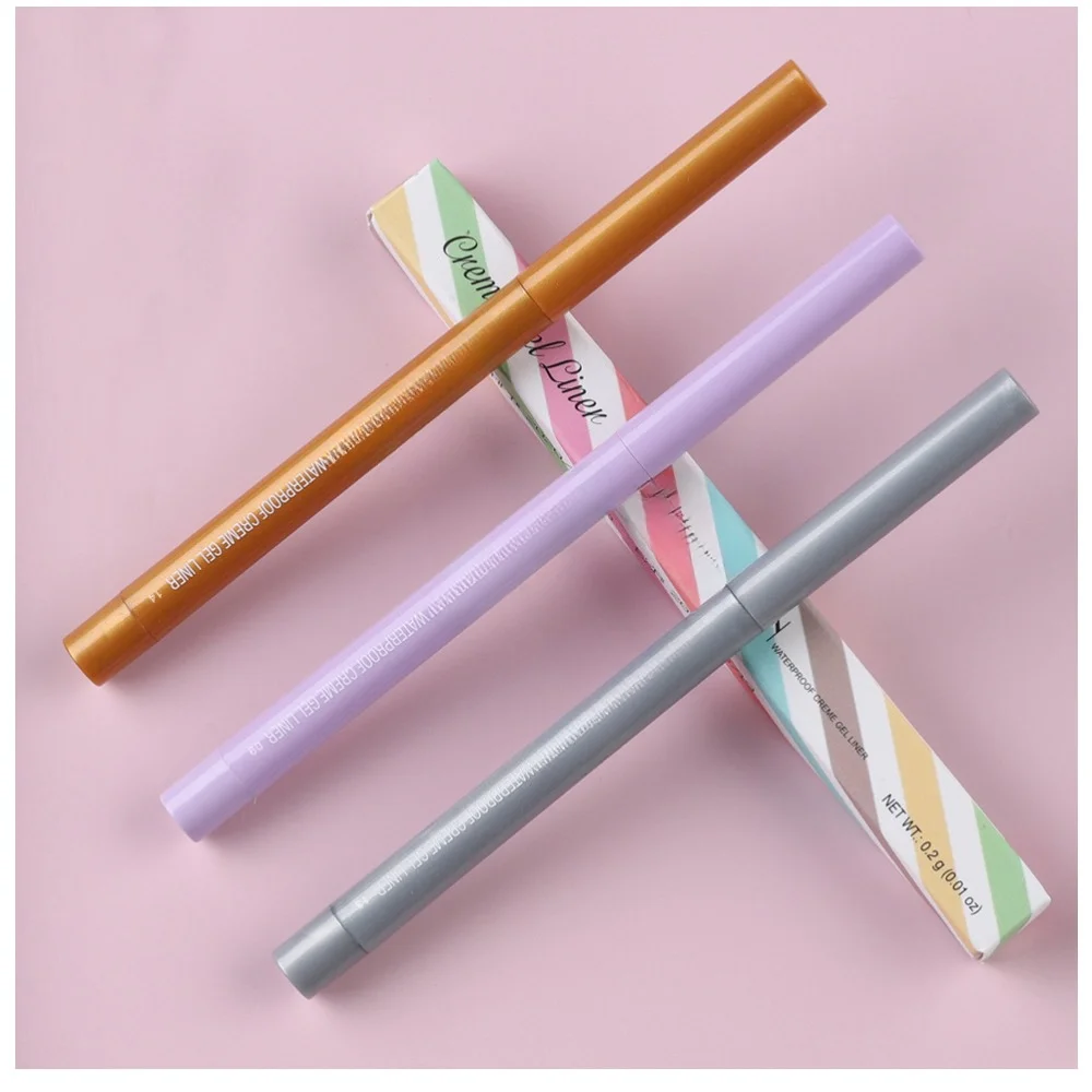 Korean Matte Eyeliner Gel Pencil Easy To Wear Colorful White Yellow Blue Eye Liner Pen Cream Women Eye Makeup Cosmetics