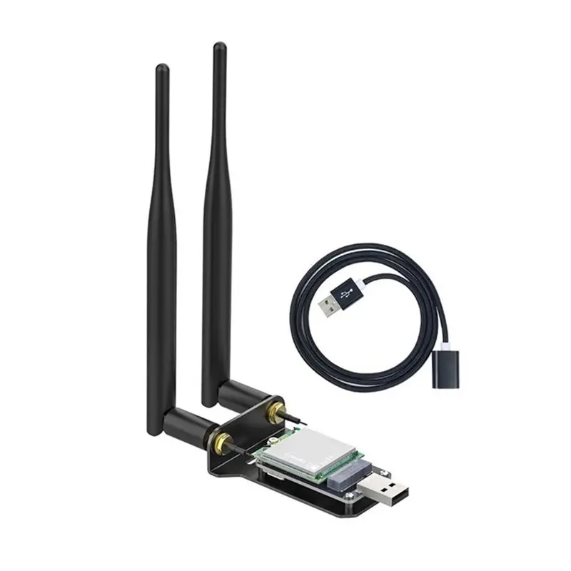 [NEW!A08R】 Simcom 4G LTE Cat-4 Module SIM7600G-H-M. 2 With Antenna+ USB Expansion Board+ Mounting Plate GNSS M. 2 Connector