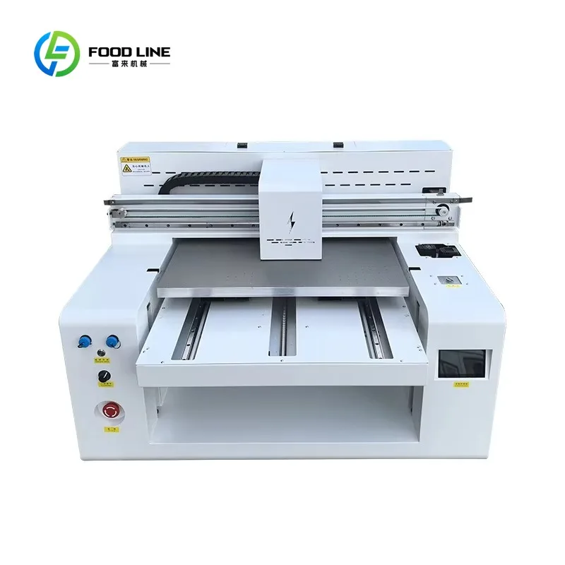 Customized Food Printer UV Inkjet Printer Colorful Digital Machine for Flatbed & Curved Surface Multiple Colors Inkjet Printing