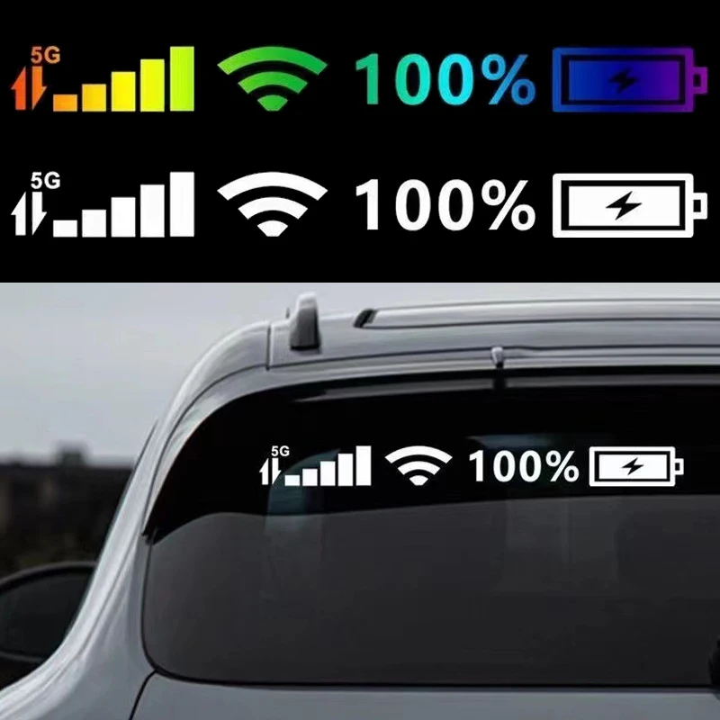Personalized 5G Mobile Phone Signal Sign Wifi Car Vinyl Stickers Decals Car Motocycle Stickers Bike Decoration Car Stickers