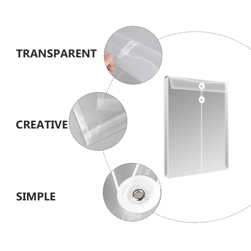 

10Pcs Office File Bag High-Grade Portable Document Storage Organizer Large Capacity File Pouch for School Documents