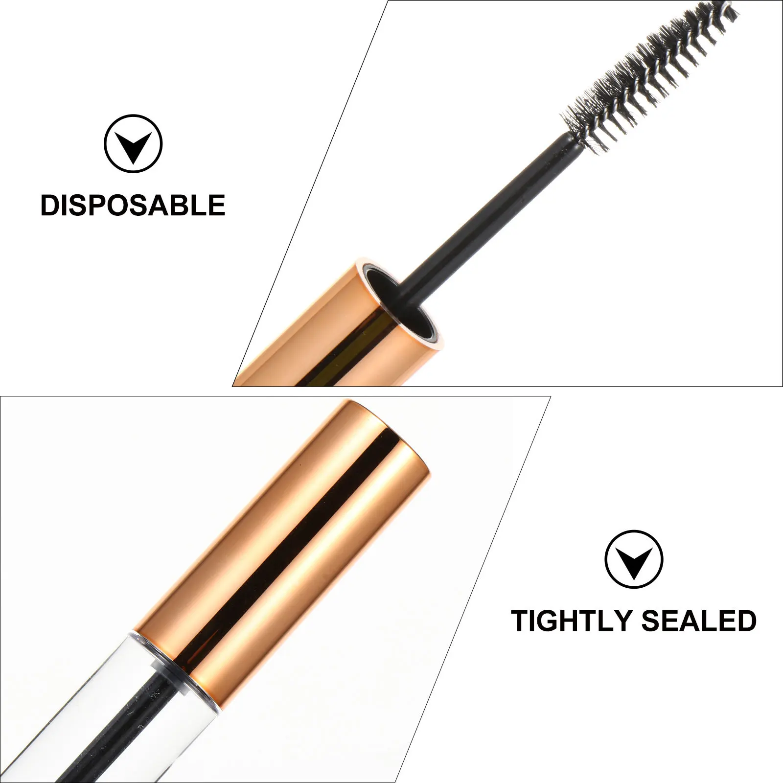 Conteneurs de sérum de cils rechargeables, Tubes de Mascara, bouteilles de brosse vides claires, entonnoirs, Pipettes de transfert portables pour voyage, 20 pièces