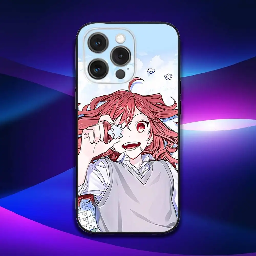 حافظة هاتف أنيمي H-Horimiya لهاتف آيفون 17,16,15,14,13,12,11,Pro,Max,Plus,X,XS,SE4,E,Mini,Soft Black Case