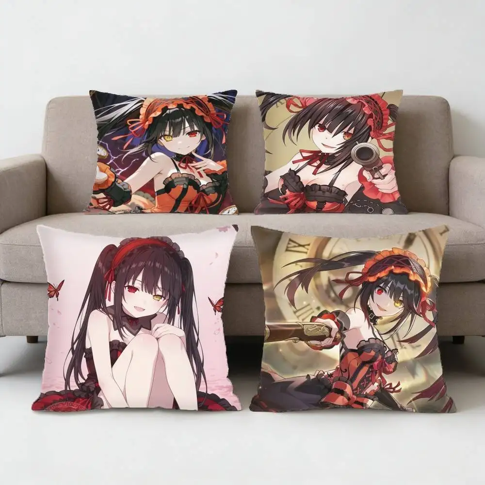 Date A Live Tokisaki Kurumi Pillow Case for Sofa Living Room Home office Decor Protective Cover
